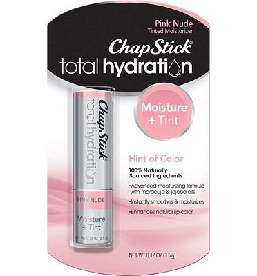 Purchase ChapStick Total Hydration Moisture + Tint Pink Nude Tinted Lip Balm Tube, Tinted Moisturizer - 0.12 Oz at Amazon.com