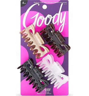 Purchase Goody Hair Classics Women's Medium Claw Hair Clip, Assorted Colors 4 ea, 4 Count at Amazon.com