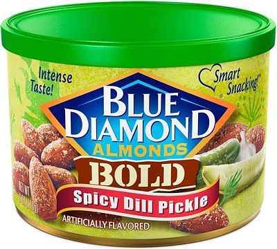 Purchase Blue Diamond Almonds Spicy Dill Pickle Flavored Snack Nuts, 6 Oz Resealable Can at Amazon.com