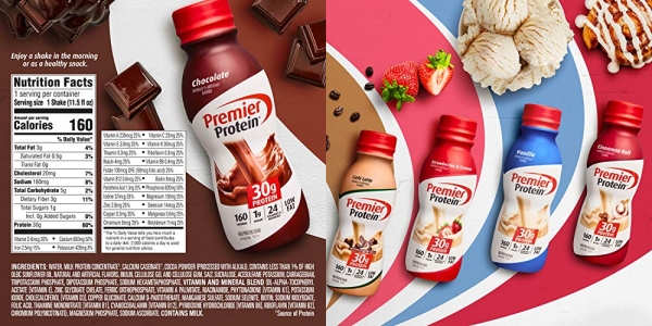 Purchase Premier Protein 30g Protein Shake, Chocolate, 11.5 Fl Oz, Pack of 12 on Amazon.com