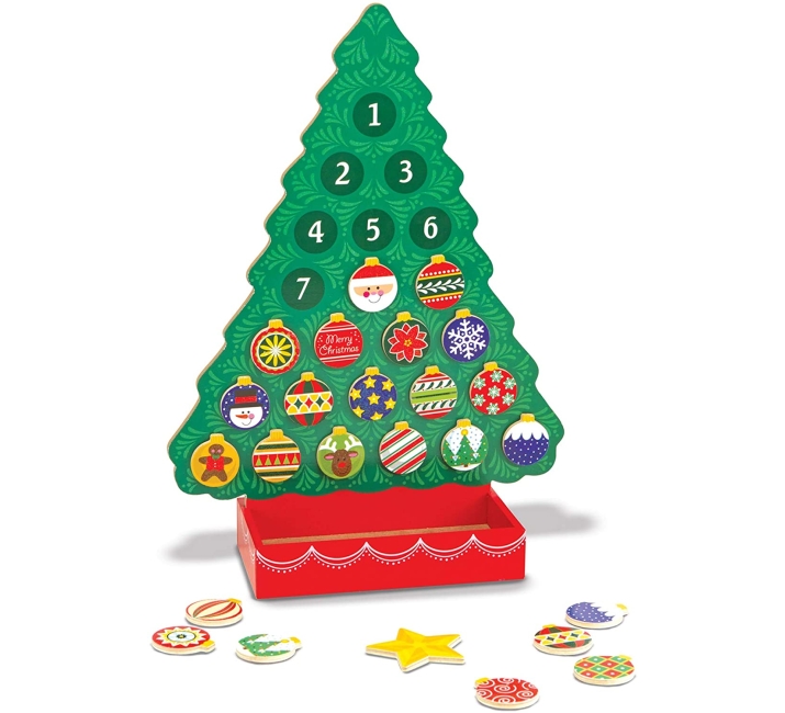 Purchase Melissa & Doug Countdown to Christmas Wooden Advent Calendar - Magnetic Tree, 25 Magnets at Amazon.com