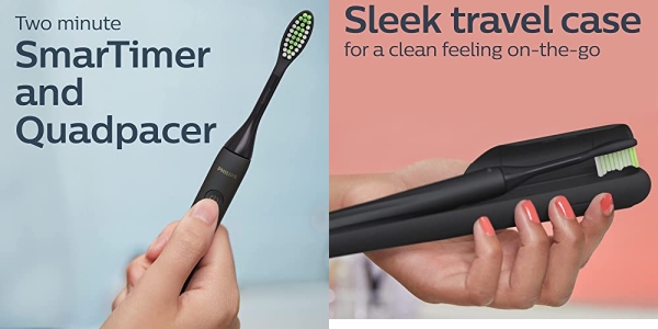 Purchase Philips One by Sonicare Rechargeable Toothbrush, Shadow Black on Amazon.com