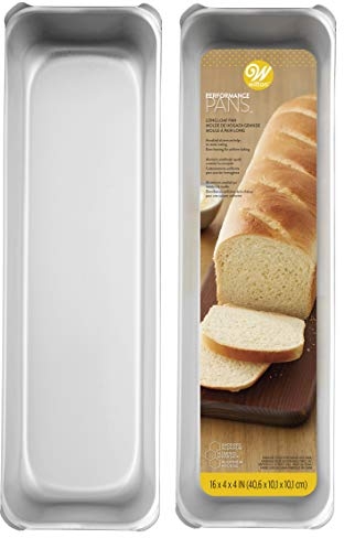 Purchase Wilton Performance Pans Long Aluminum Long Loaf Pan, 16 x 4-Inch on Amazon.com