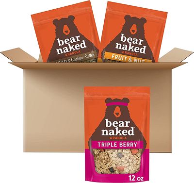 Purchase Bear Naked Granola Cereal, Vegetarian Breakfast Snacks, Bulk Pantry Staples, Variety Pack, 35oz Case (3 Bags) at Amazon.com