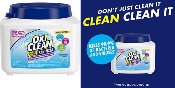 Purchase OxiClean Powder Sanitizer for Laundry, Fabric, and Home, 2.5 lb on Amazon.com