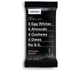 RXBAR, Chocolate Sea Salt, Protein Bar, 1.83 Oz (Pack of 12) High Protein Snack, Gluten Free