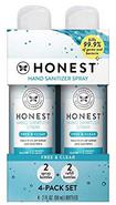 The Honest Company Hand Sanitizer Spray, Free & Clear, 2.0 Fl Oz, 4 Count