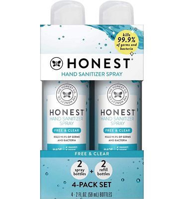 Purchase The Honest Company Hand Sanitizer Spray, Free & Clear, 2.0 Fl Oz, 4 Count at Amazon.com