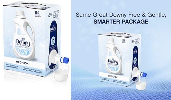 Purchase Downy Eco-box Ultra Concentrated Liquid Fabric Conditioner (fabric Softener), Free & Gentle, 180 Loads, 105 Fl Oz on Amazon.com