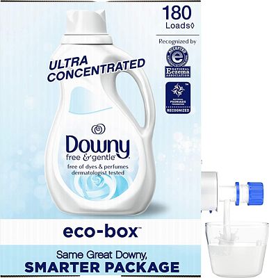 Purchase Downy Eco-box Ultra Concentrated Liquid Fabric Conditioner (fabric Softener), Free & Gentle, 180 Loads, 105 Fl Oz at Amazon.com