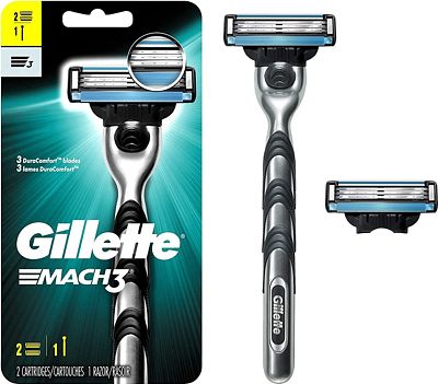 Purchase Gillette Mach3 Razors for Men, 1 Gillette Razor, 2 Razor Blade Refills at Amazon.com