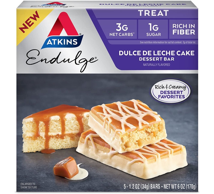 Purchase Atkins Endulge Treat Dessert Bar Dulce De Leche Cake, 5 Count at Amazon.com