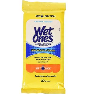 Purchase Wet Ones Citrus Antibacterial Hand Wipes, 20 Count at Amazon.com
