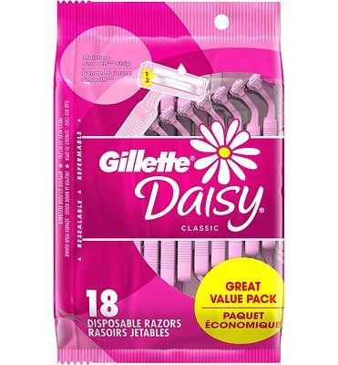 Purchase Gillette Venus Daisy Classic Disposable Razors for Women, 18 Count, Hair Removal for Women at Amazon.com