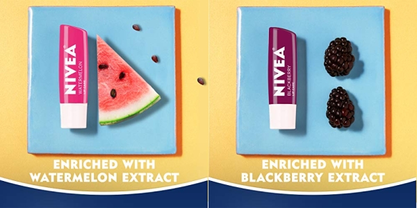 Purchase NIVEA Lip Care Fruit Variety Pack - Tinted Lip Balm for Beautiful, Soft Lips - Pack of 4 on Amazon.com
