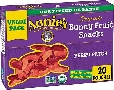 Purchase Annie's Organic Berry Patch Bunny Fruit Snacks, Gluten Free, 16 oz at Amazon.com