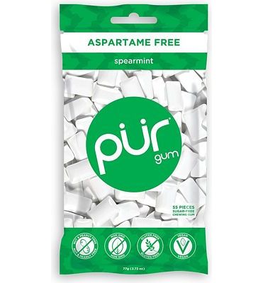 Purchase PUR 100% Xylitol Chewing Gum, Sugarless Spearmint, 55 Pieces at Amazon.com