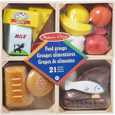 Purchase Melissa & Doug Food Groups - 21 Wooden Pieces and 4 Crates at Amazon.com