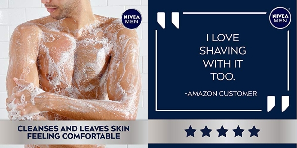Purchase NIVEA Men Shower & Shave 3-in-1 Body Wash - Shower, Shampoo and Shave With Moisture - 16.9 fl. oz Bottle (Pack of 3) on Amazon.com