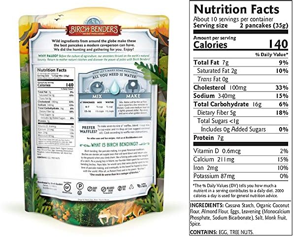 Purchase Birch Benders Paleo Pancake & Waffle Mix, Made With Cassava, Coconut & Almond Flour, Just Add Water, 28 Oz on Amazon.com