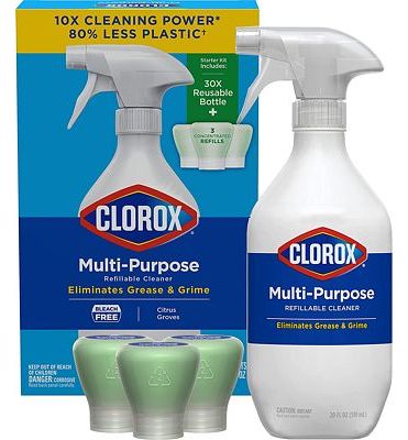 Purchase Clorox Multi-Purpose Cleaner System Starter Kit, 1 Bottle and 3 Refill, Citrus Groves, 1.13 Fl Oz at Amazon.com