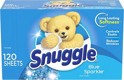 Purchase Snuggle Blue Sparkle Fabric Softener Dryer Sheets, 120 Count at Amazon.com