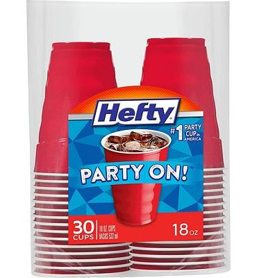 Purchase Hefty Party On Disposable Plastic Cups, Red, 18 Ounce, 30 Count at Amazon.com