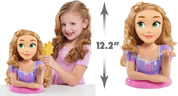 Purchase Disney Princess Deluxe Rapunzel Styling Head, 13-pieces, by Just Play on Amazon.com