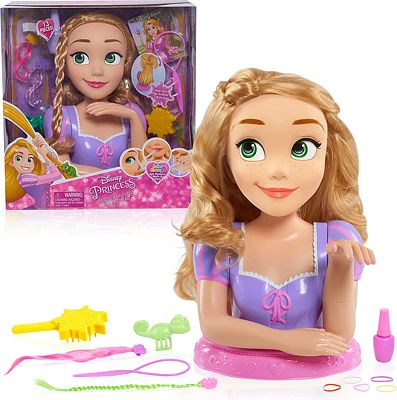 Purchase Disney Princess Deluxe Rapunzel Styling Head, 13-pieces, by Just Play at Amazon.com