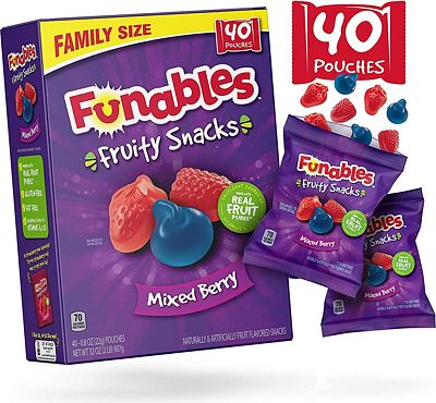 Purchase Funables Fruit Snacks, Mixed Berry, 40ct at Amazon.com
