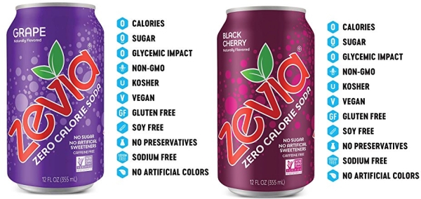 Purchase Zevia Zero Calorie Soda, Rainbow Variety Pack, 12 Ounce Cans (Pack of 24) on Amazon.com