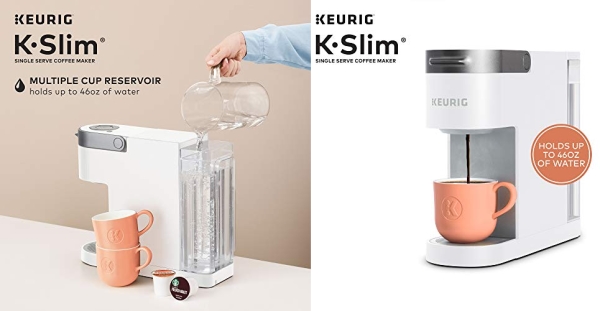 Purchase Keurig K- Slim Single Serve K-Cup Pod Coffee Maker, Multistream Technology, White on Amazon.com