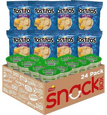 Purchase Frito-Lay Tostitos Bitesize Rounds Chips and Avocado Salsa Dip Cups Variety Pack, (24 Pack) at Amazon.com