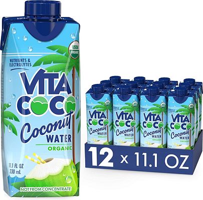 Purchase Vita Coco Coconut Water, Pure Organic, Refreshing Coconut Taste, Natural Electrolytes, Vital Nutrients, 11.1 Oz (Pack Of 12) at Amazon.com