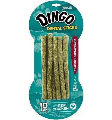 Purchase Dingo Tartar and Breath Dental Sticks for All Dogs, Made with Chicken Dental Dog Chew at Amazon.com