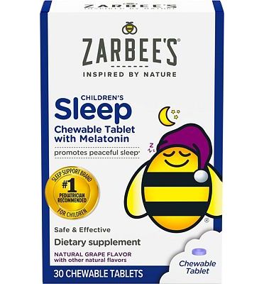 Purchase Zarbee's Kids Melatonin, Chewable Childrens Sleep Supplement, Drug-Free & Effective Nighttime Support, Natural Grape Flavor, 30 Ct at Amazon.com
