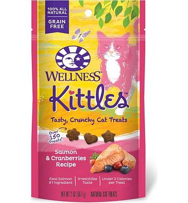 Purchase Wellness Kittles Grain-Free Salmon & Cranberries Recipe Crunchy Cat Treats, 2 Ounce Bag at Amazon.com