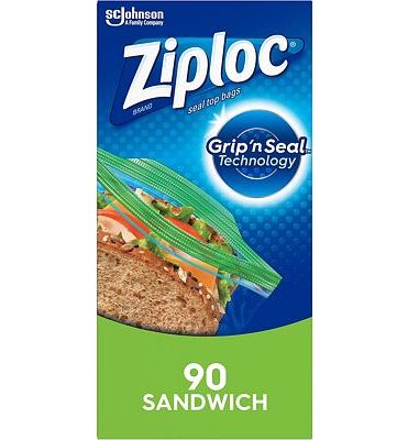 Purchase Ziploc Sandwich and Snack Bags for On the Go Freshness, 90 Count at Amazon.com