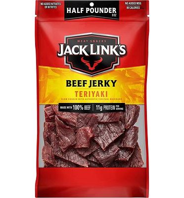 Purchase Jack Link's Beef Jerky, Teriyaki, Pounder Bag - Flavorful Meat Snack, 11g of Protein and 80 Calories at Amazon.com