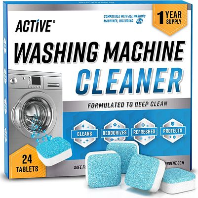 Purchase Washing Machine Cleaner Descaler 24 Pack - Deep Cleaning Tablets For HE Front Loader & Top Load Washer, Clean Inside Drum And Laundry Tub Seal at Amazon.com
