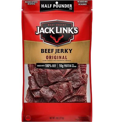 Purchase Jack Link's Beef Jerky, Original, 1/2 Pounder Bag - Flavorful Meat Snack, 8oz at Amazon.com