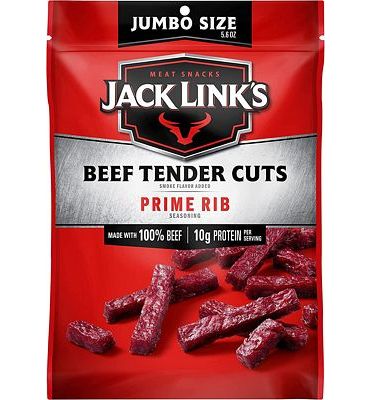 Purchase Jack Link's Tender Cuts, Prime Rib Flavor, 5.6 Oz Sharing-Size Bag Jerky Snack with 10g of Protein and 70 Calories, Made with Premium Beef, 96 Percent Fat Free at Amazon.com