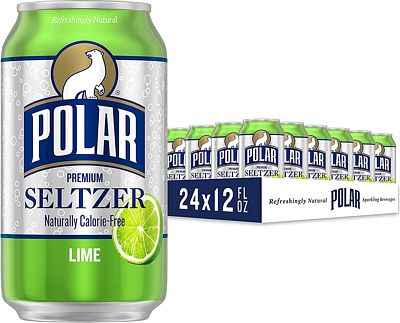 Purchase POLAR Seltzer Water Lime, 12 Fl Oz, Pack of 24 at Amazon.com
