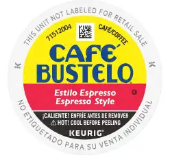 Café Bustelo Espresso Style Dark Roast Coffee, 96 Keurig K-Cup Pods