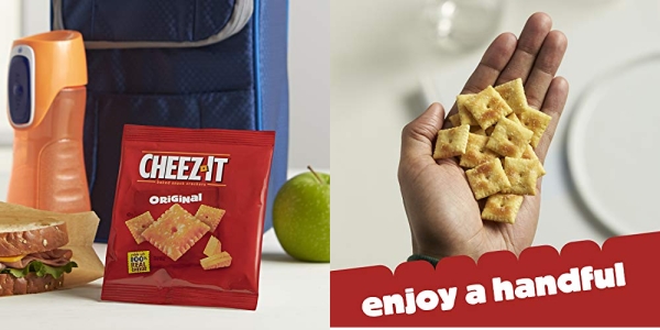 Purchase Cheez-It Baked Snack Cheese Crackers, 4 Flavor Variety Pack, School Lunch Snacks, Single Serve Bag (42 Bags) on Amazon.com
