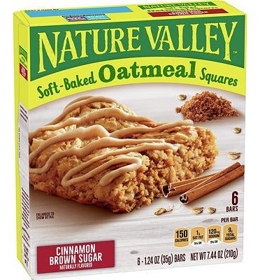 Purchase Nature Valley Soft-Baked Oatmeal Squares, Cinnamon Brown Sugar, 7.44 oz (Pack of 6) at Amazon.com