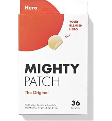 Purchase Mighty Patch Original from Hero Cosmetics - Hydrocolloid Acne Pimple Patch for Covering Zits Stickers for Face and Skin, (36 Count) at Amazon.com
