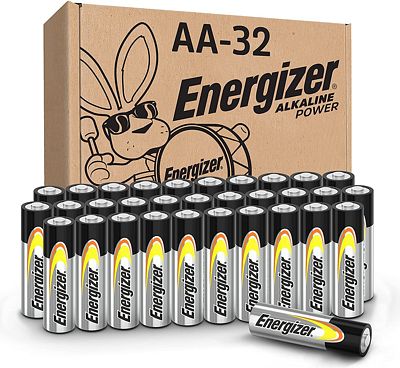 Purchase Energizer AA Batteries, Double A Long-Lasting Alkaline Power Batteries (32 Pack) at Amazon.com