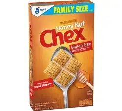 Chex Breakfast Cereal, Honey Nut, Gluten Free, 19.6 Oz