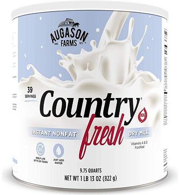 Purchase Augason Farms 5-90620 Country Fresh 100% Real Instant Nonfat Dry Milk, 1 lb, 13 oz. at Amazon.com